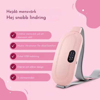 Mensbälte med värme & massage – lindrar mensvärk