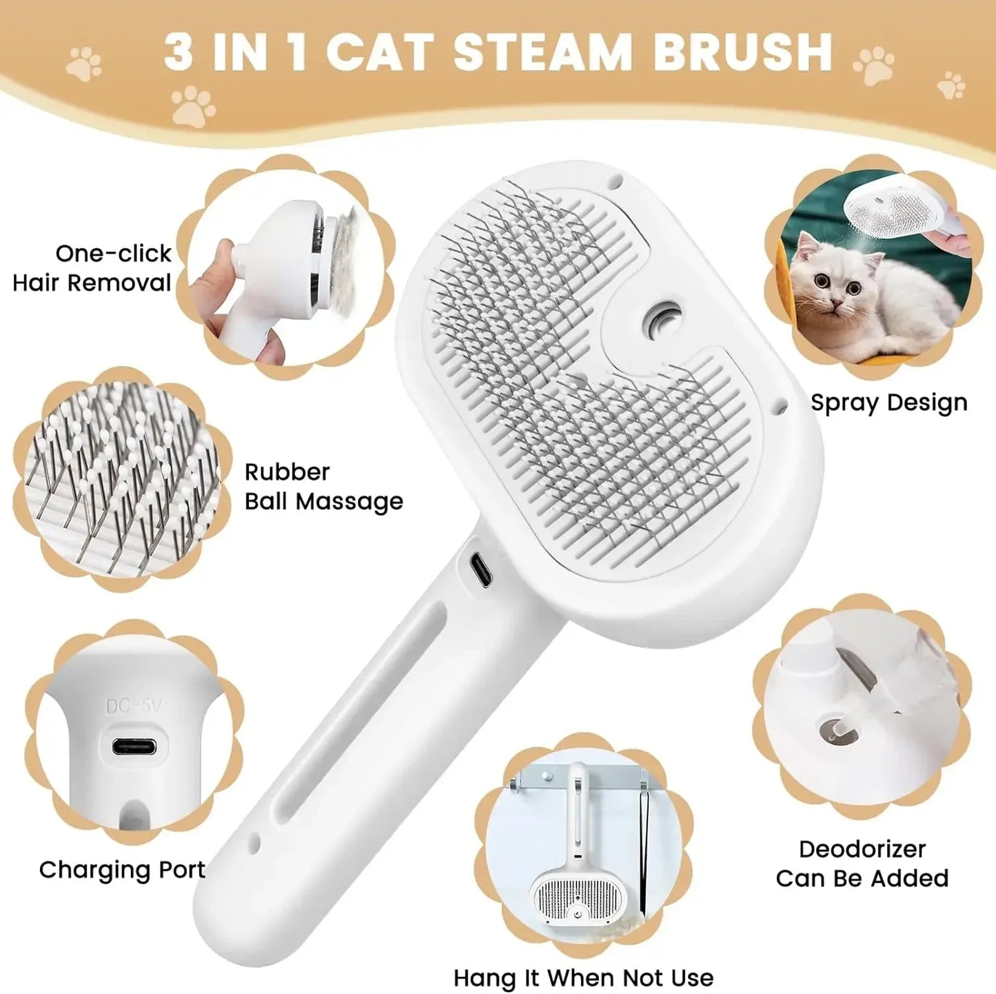 FurMisté™ 3-in-1 Grooming Brush