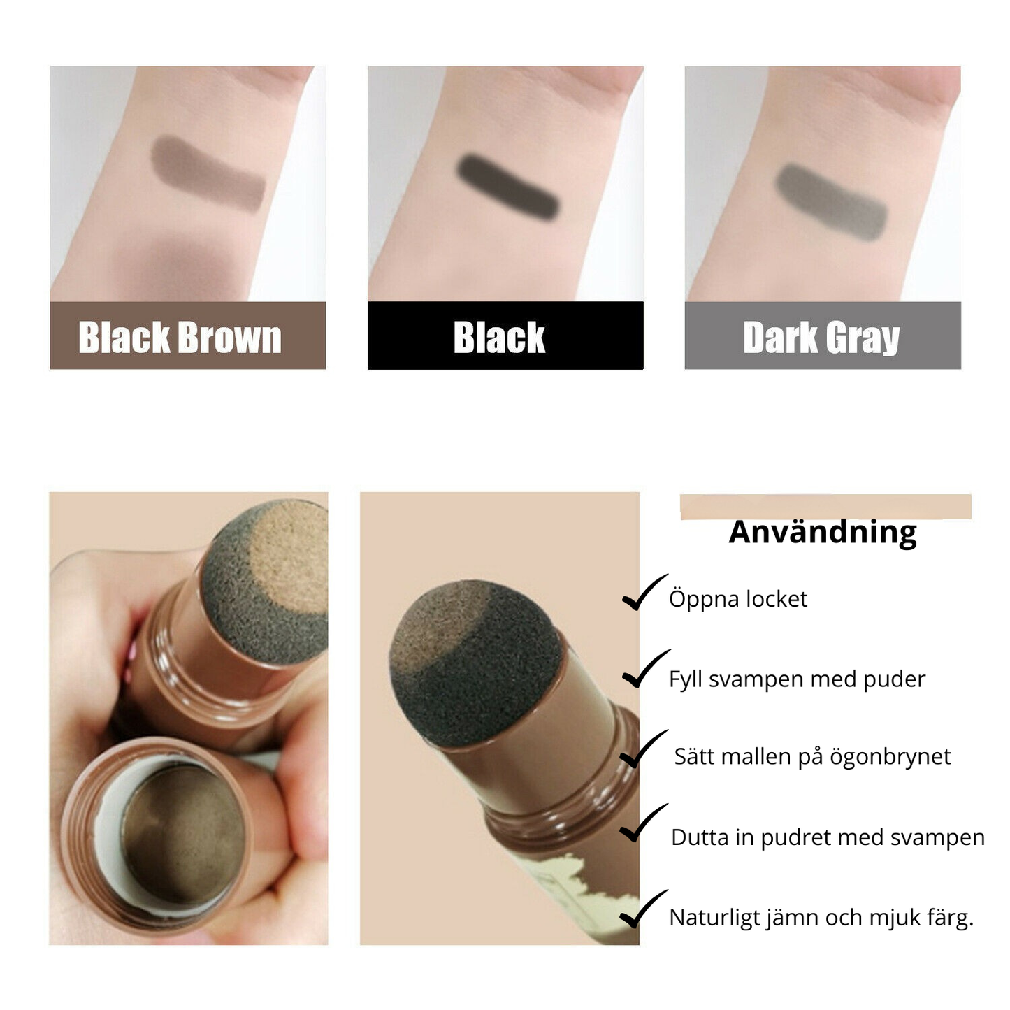 Airbrush Ögonbrynspuder – 24 Mallar