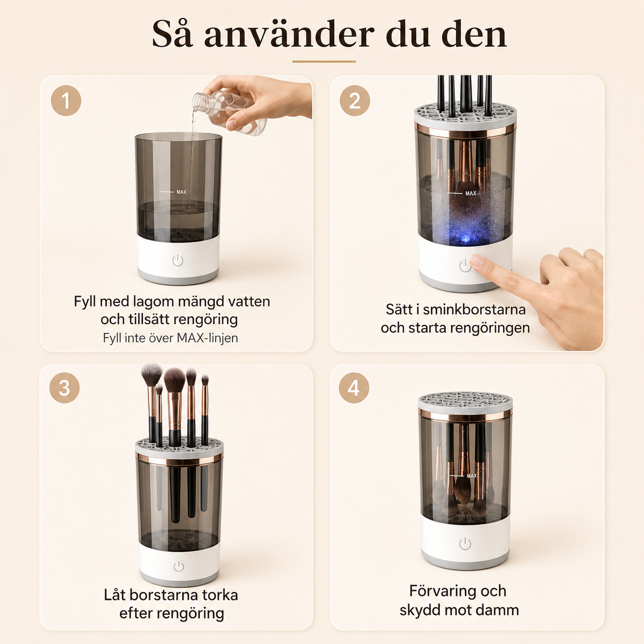 Elektrisk borstrengörare
