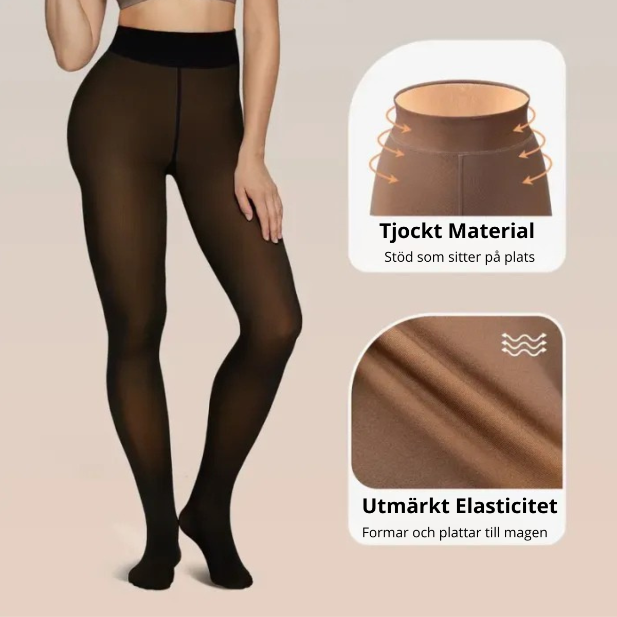 Värmande Premiumleggings med Skir Illusion