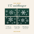 Vad ingår: 137 snöflingor i olika storlekar